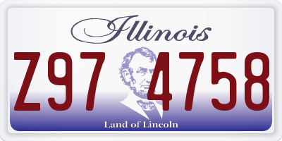 IL license plate Z974758