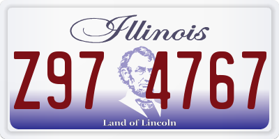 IL license plate Z974767