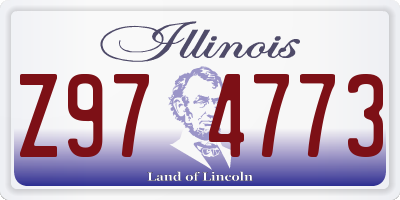 IL license plate Z974773