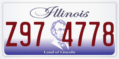 IL license plate Z974778