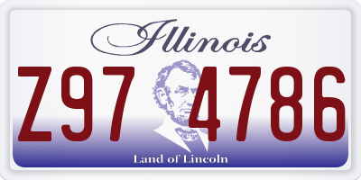 IL license plate Z974786