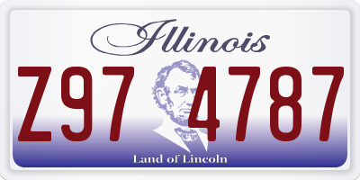 IL license plate Z974787