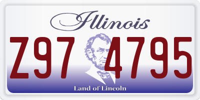 IL license plate Z974795