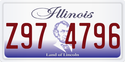 IL license plate Z974796