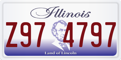 IL license plate Z974797