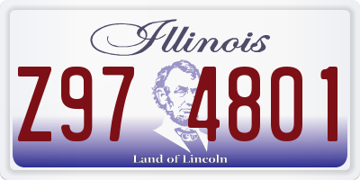 IL license plate Z974801