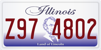 IL license plate Z974802