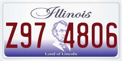 IL license plate Z974806