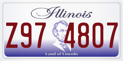 IL license plate Z974807