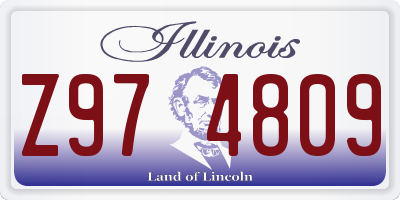 IL license plate Z974809
