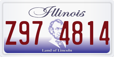 IL license plate Z974814