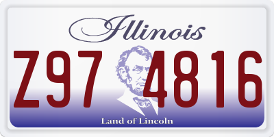 IL license plate Z974816