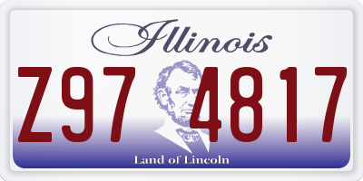 IL license plate Z974817
