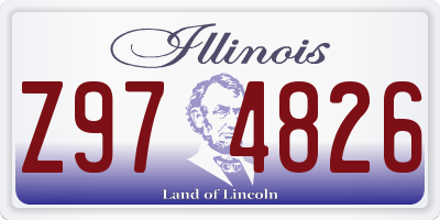 IL license plate Z974826