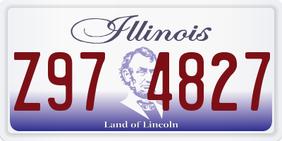 IL license plate Z974827