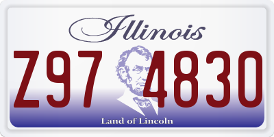 IL license plate Z974830