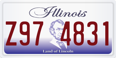 IL license plate Z974831