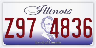 IL license plate Z974836