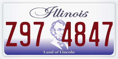 IL license plate Z974847