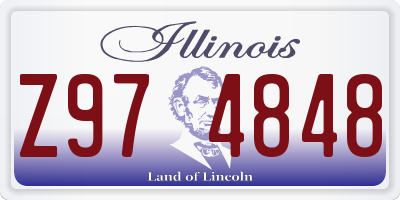 IL license plate Z974848