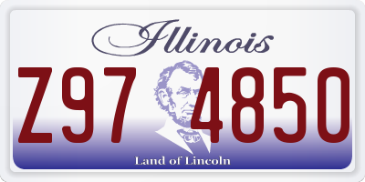 IL license plate Z974850