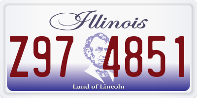 IL license plate Z974851