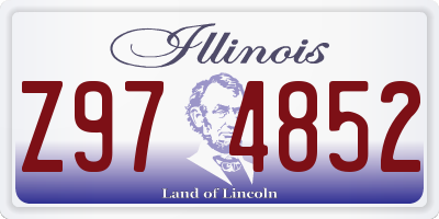 IL license plate Z974852