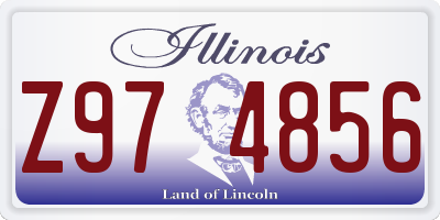 IL license plate Z974856