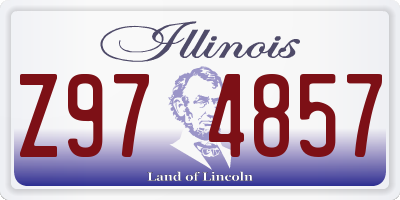 IL license plate Z974857