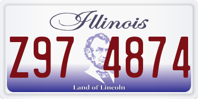 IL license plate Z974874