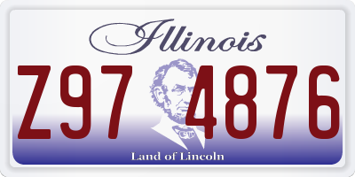 IL license plate Z974876