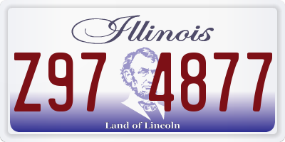 IL license plate Z974877