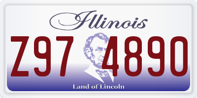IL license plate Z974890