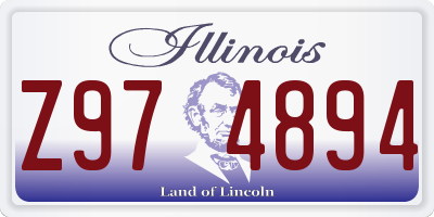 IL license plate Z974894