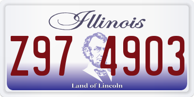 IL license plate Z974903