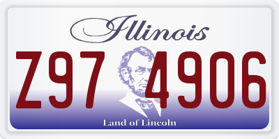 IL license plate Z974906