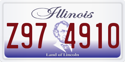 IL license plate Z974910