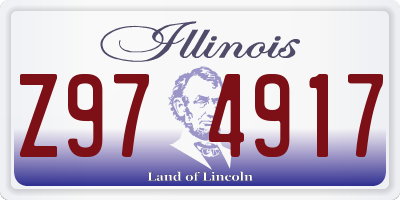 IL license plate Z974917