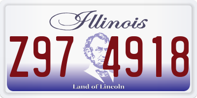 IL license plate Z974918