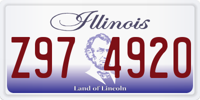 IL license plate Z974920