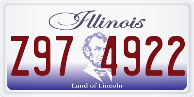 IL license plate Z974922