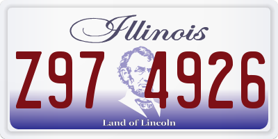 IL license plate Z974926