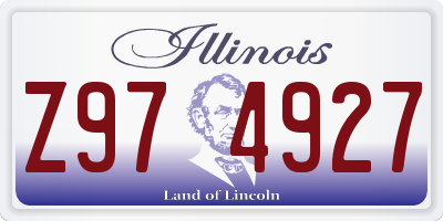 IL license plate Z974927