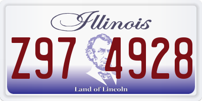 IL license plate Z974928
