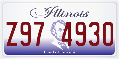 IL license plate Z974930