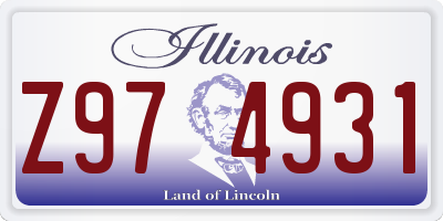 IL license plate Z974931