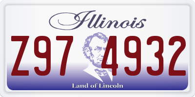 IL license plate Z974932