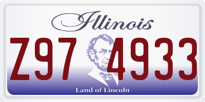 IL license plate Z974933