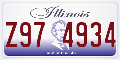 IL license plate Z974934