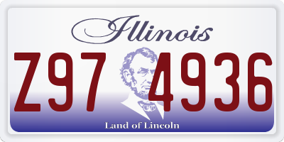 IL license plate Z974936